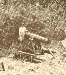 One of the Filipino guns which endangered the 1st California's troops