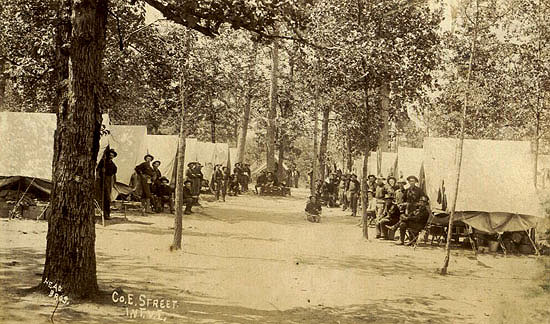 1st Vermont Volunteer Infantry in Camp, 1898