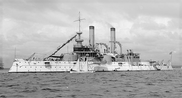 The U.S.S. Iowa at Anchor