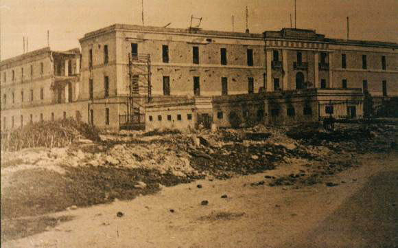 The Ballaja or Spanish Barracks after the bombardment, 1898