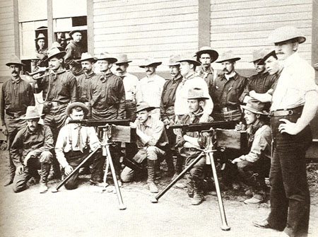 The Rough Riders and their Colt machine guns