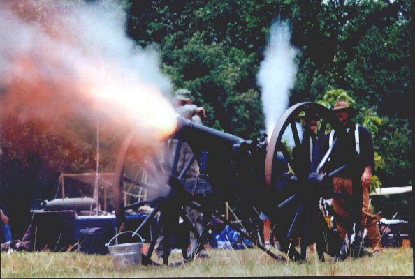 Cannon firing