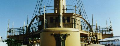 Navigation bridge of the Cruiser Olympia