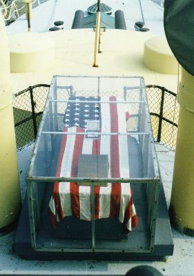 Sarcophagas for the Unknown Soldier of World War One, on the Cruiser Olympia