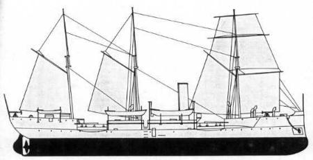 The profile of the U.S.S. Petrel